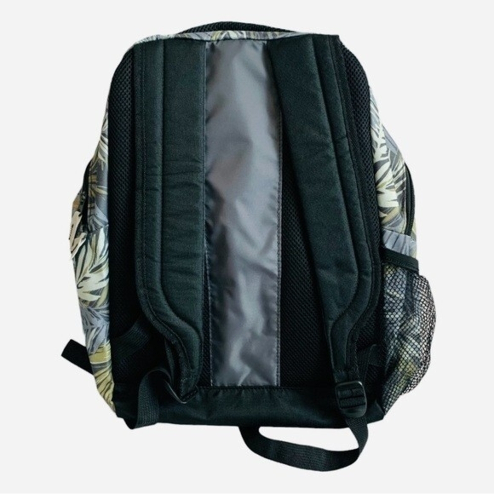 Unisex Tropical Leaves Canvas Backpack Laptop Travel Daypack Excellent - Picture 6 of 7